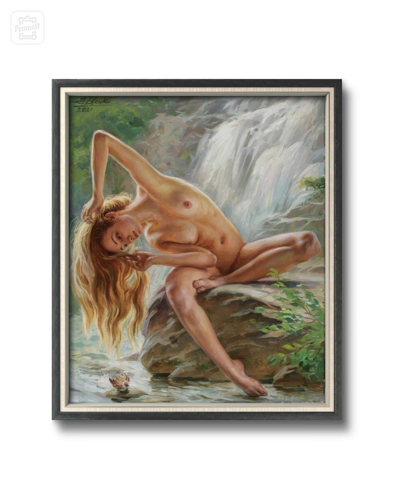 Original Figurative Nude Painting by Serguei Zlenko