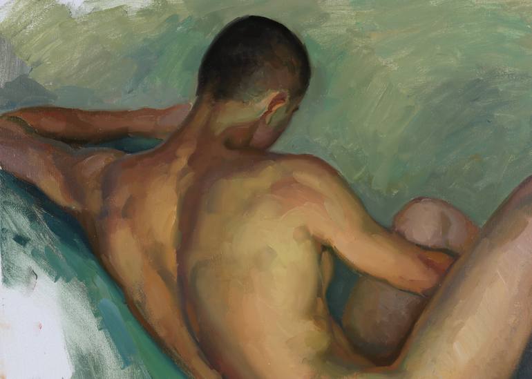 Original Figurative Nude Painting by Serguei Zlenko
