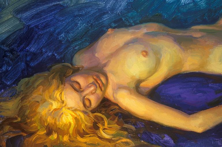 Original Realism Nude Painting by Serguei Zlenko