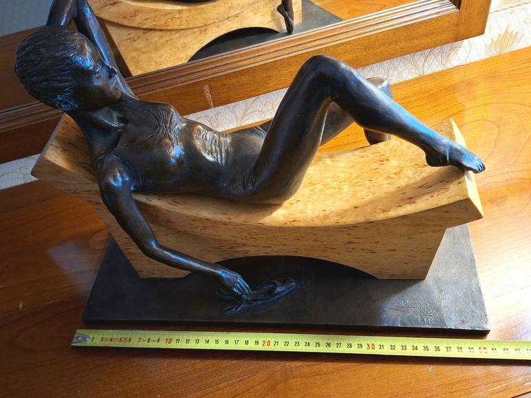 Original Art Deco Performing Arts Sculpture by Serguei Zlenko