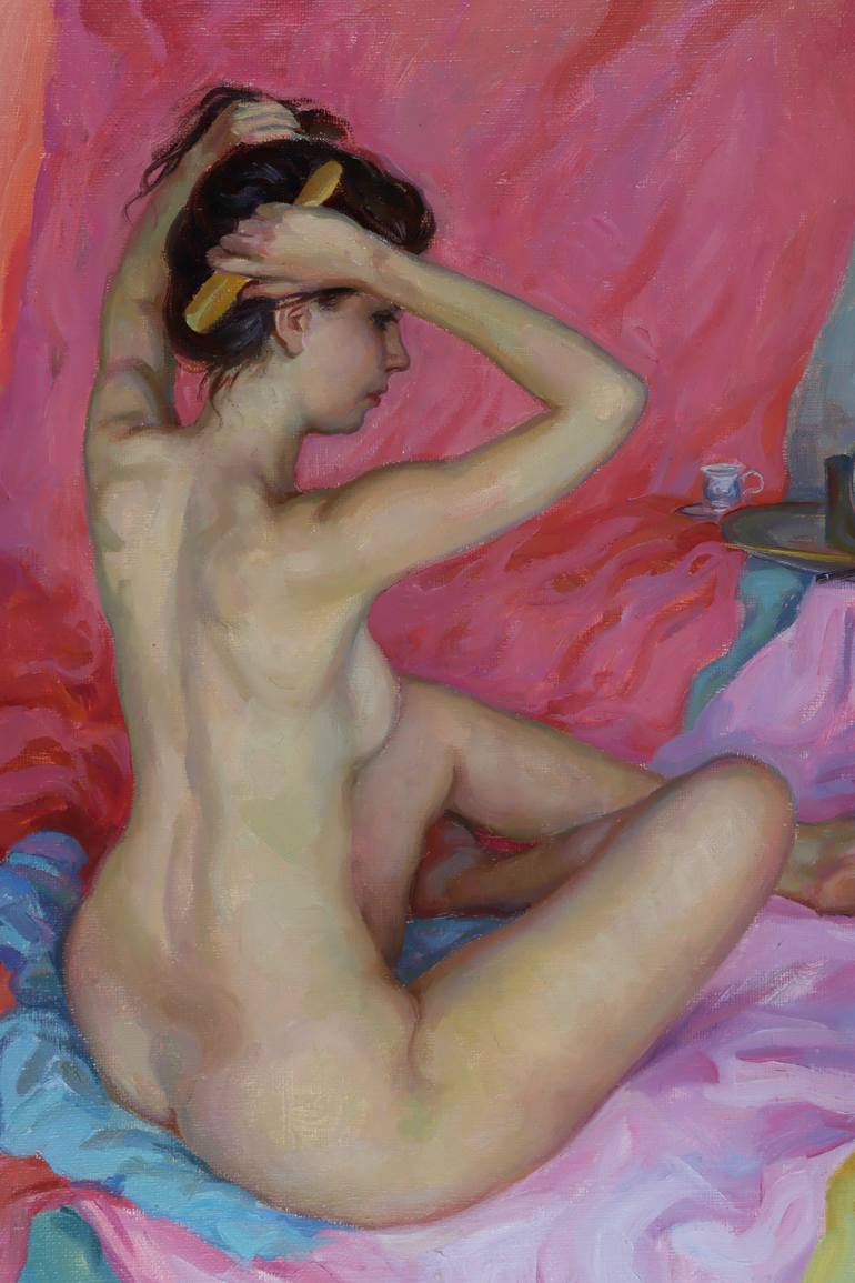 Original Figurative Nude Painting by Serguei Zlenko