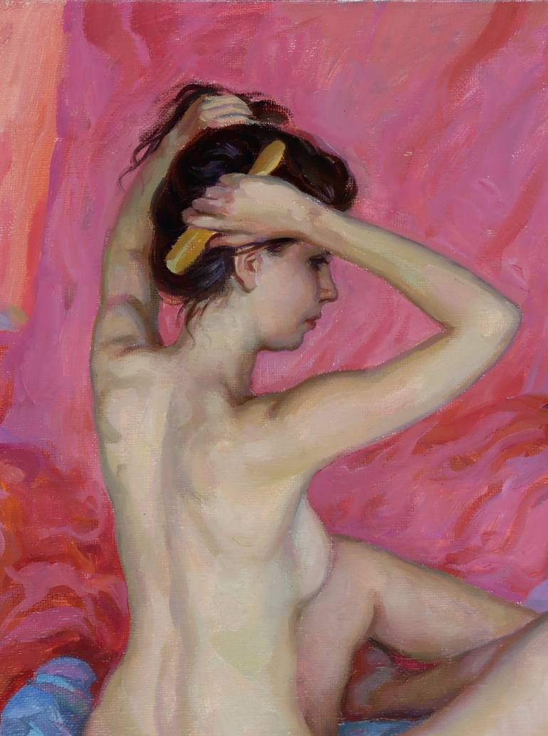 Original Figurative Nude Painting by Serguei Zlenko
