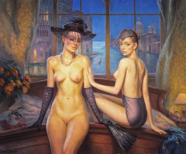 Print of Realism Love Paintings by Serguei Zlenko