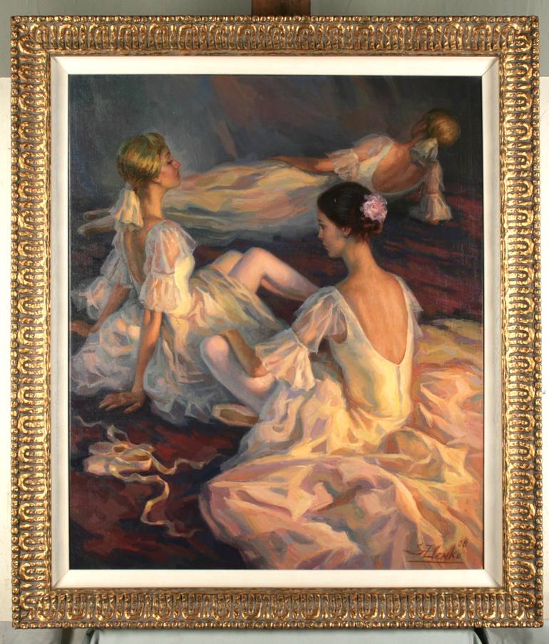 Waiting in the Wings. Painting by Serguei Zlenko | Saatchi Art