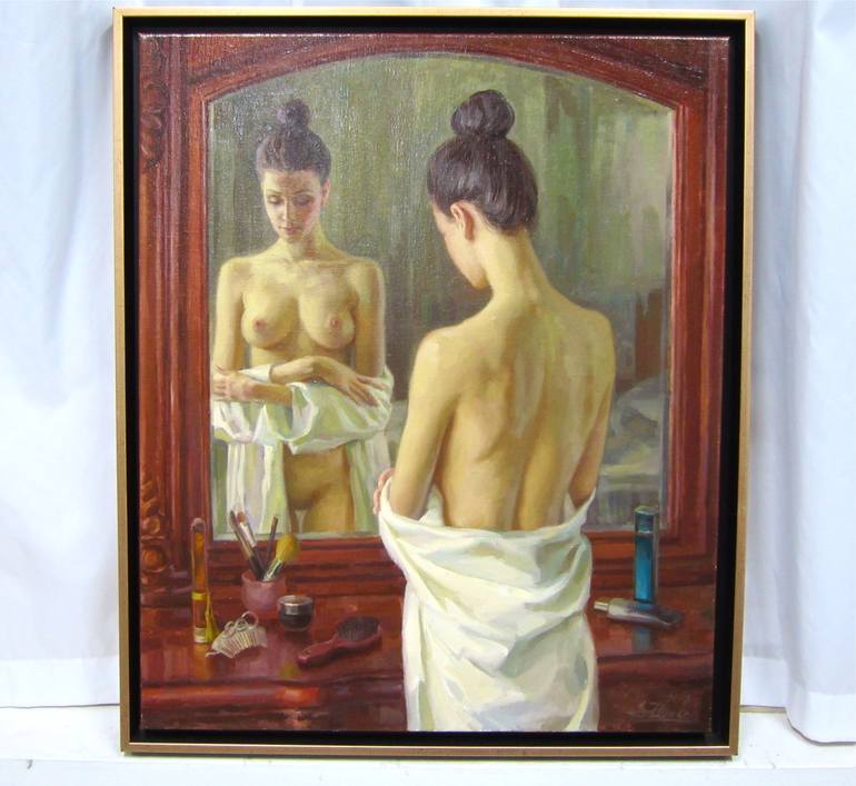 Original Fine Art Nude Painting by Serguei Zlenko