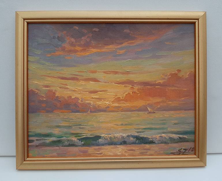 Original Impressionism Seascape Painting by Serguei Zlenko