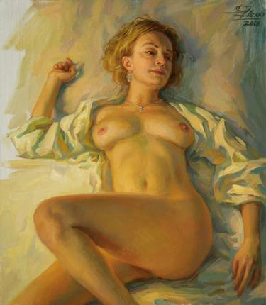 Print of Figurative Erotic Paintings by Serguei Zlenko