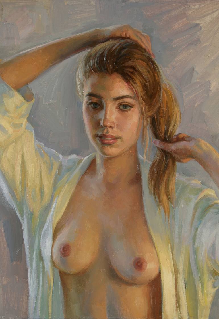 Original Fine Art Erotic Painting by Serguei Zlenko