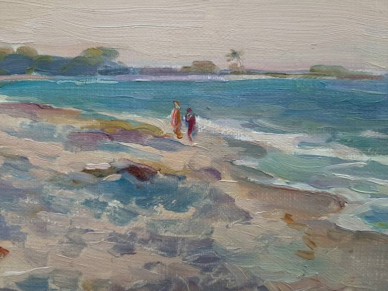 Original Fine Art Beach Painting by Serguei Zlenko