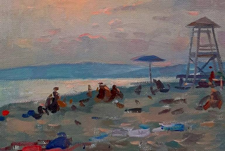 Original Fine Art Beach Painting by Serguei Zlenko