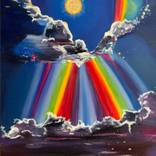 Rainbow with clouds by Jasmine Diez