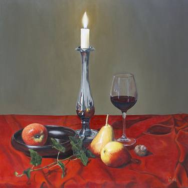 Still life with candle thumb