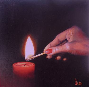 Light a red candle thumb
