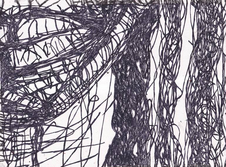 Original Dada People Drawing by Swarnaly Mitra Rini