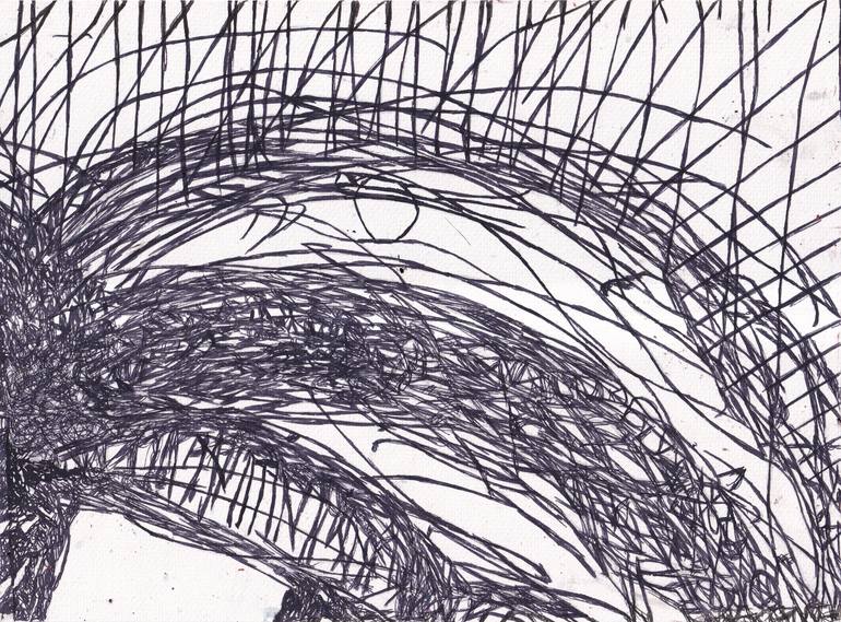Original Dada People Drawing by Swarnaly Mitra Rini