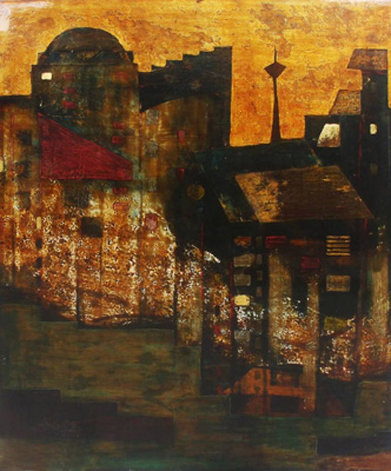 Original Abstract Expressionism Abstract Painting by Nguyen Xuan Anh