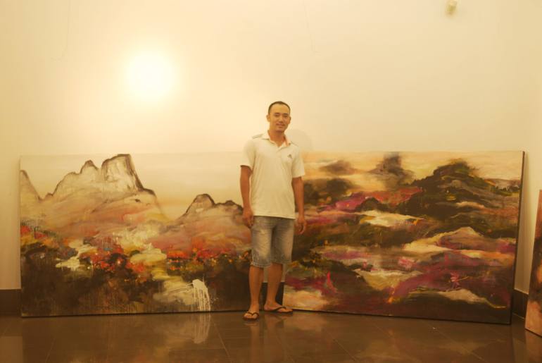 Original Abstract Painting by Nguyen Xuan Anh