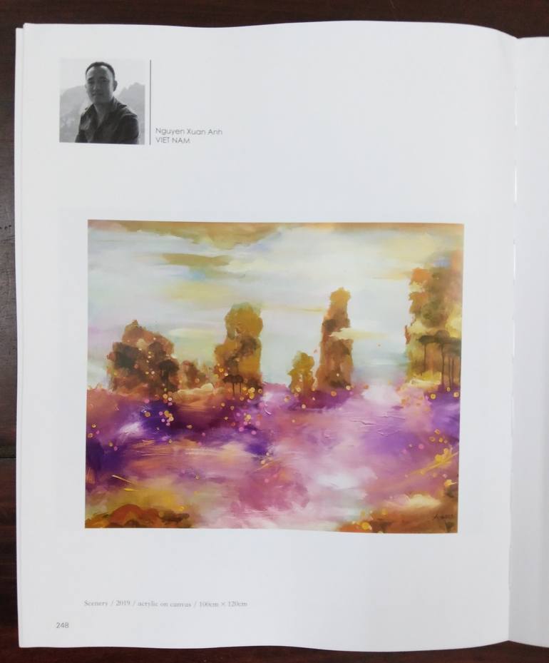 Original Abstract Expressionism Abstract Painting by Nguyen Xuan Anh