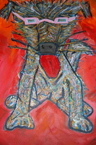 Original Abstract Animal Painting by david grondin