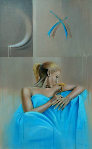 Original Figurative Women Paintings by Dragan Koleben