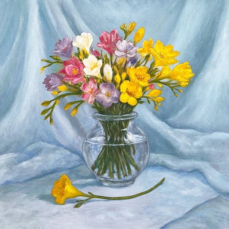 絵画 freesia  sizeF3 Freesia paintings | Saatchi Art