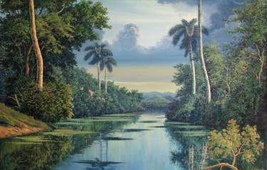 Print of Realism Nature Paintings by Hanoi Martinez Leon