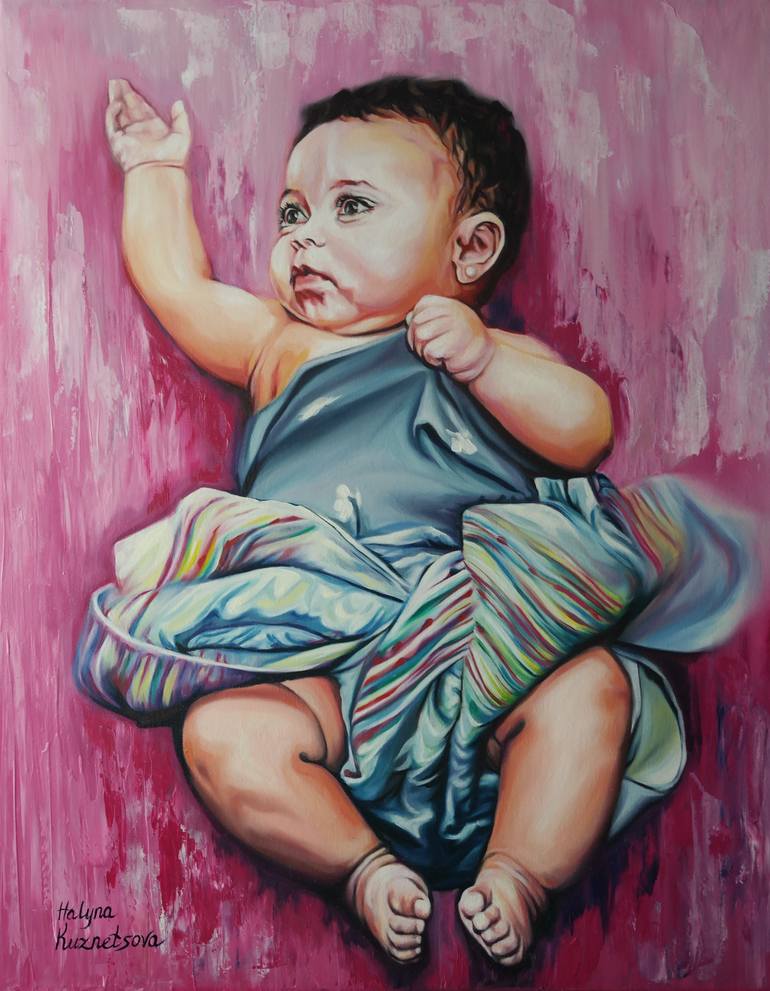 Baby Girl Painting by Halyna Kuznetsova | Saatchi Art