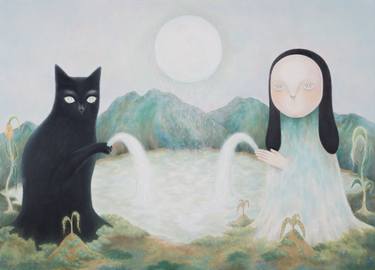 Saatchi Art Artist Woori Bai; Paintings, “well of the moon” #art