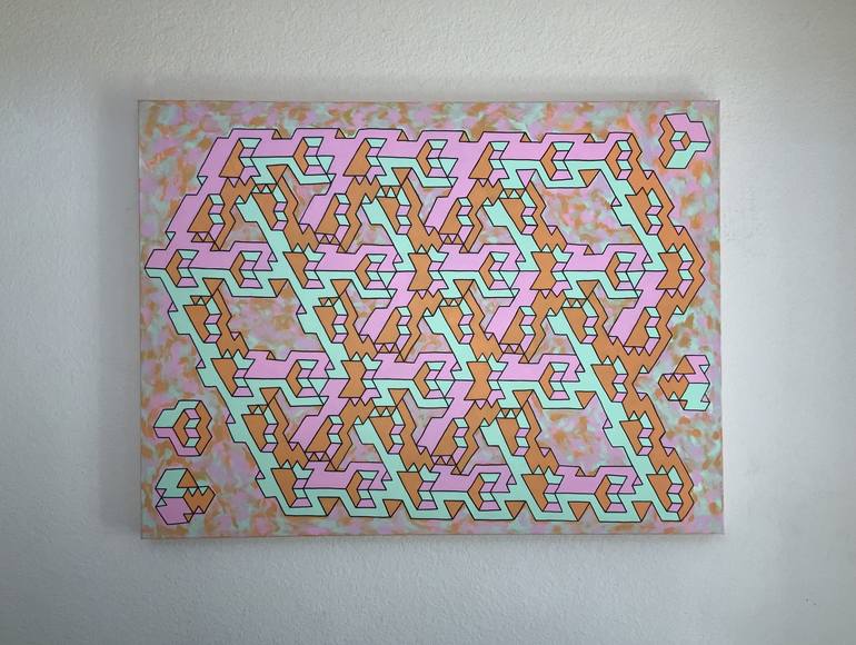 Original Geometric Painting by Vance Houston