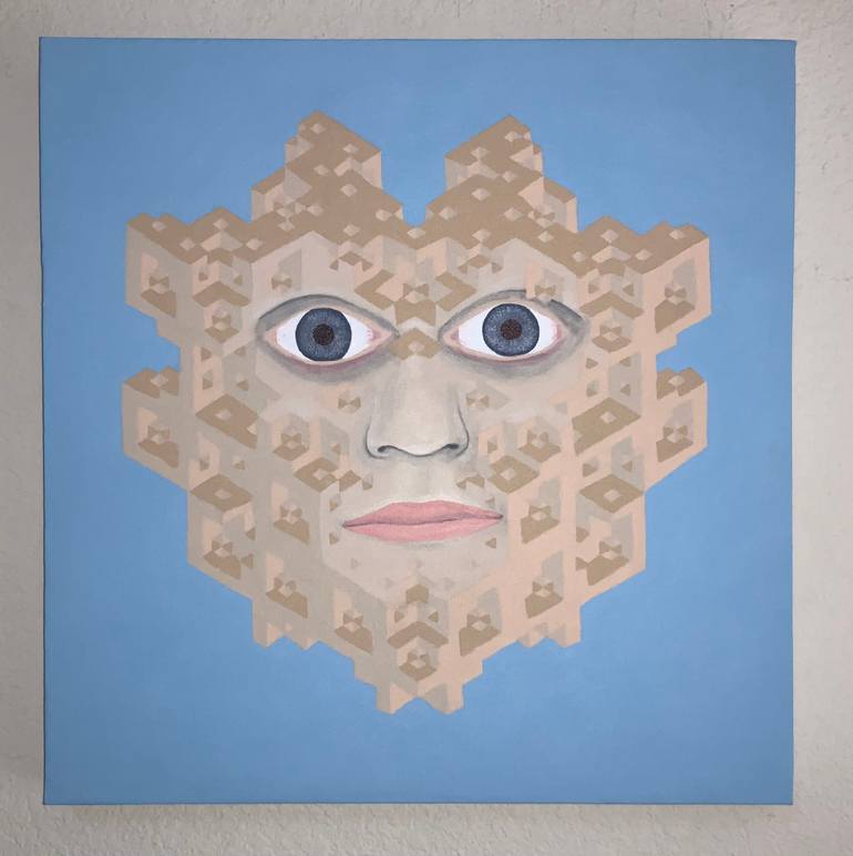 Original Cubism Fantasy Painting by Vance Houston