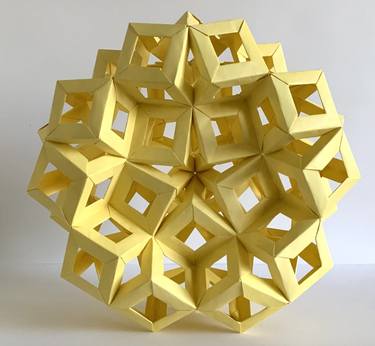 Inverted Icosahedron Geometric Star Origami Paper thumb