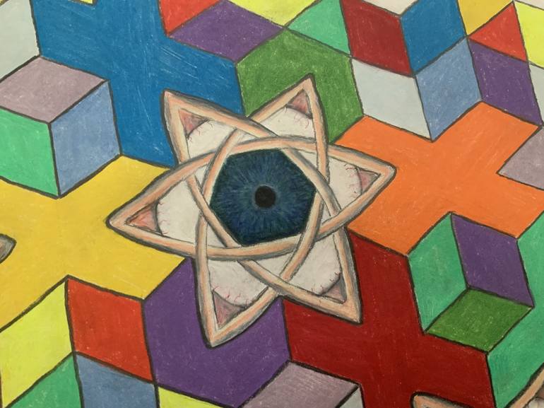 Original Pop Art Geometric Drawing by Vance Houston