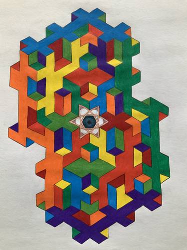 Original Pop Art Geometric Drawings by Vance Houston