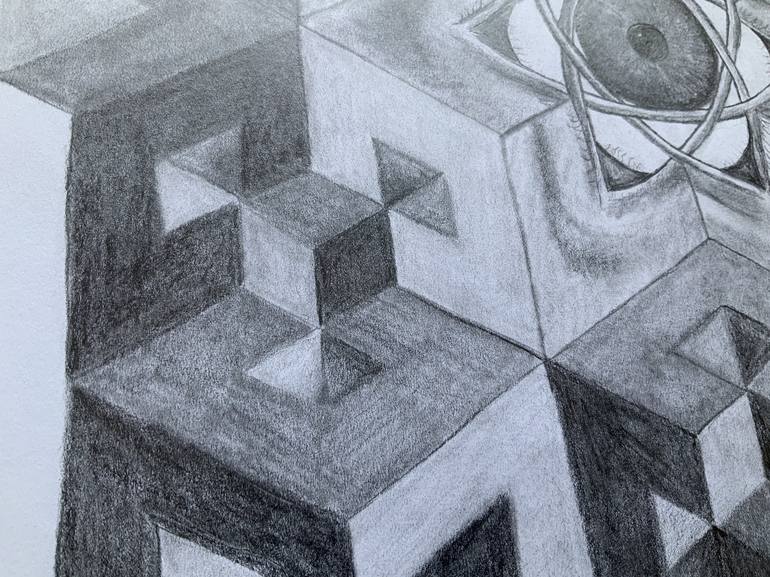 Original Pop Art Geometric Drawing by Vance Houston