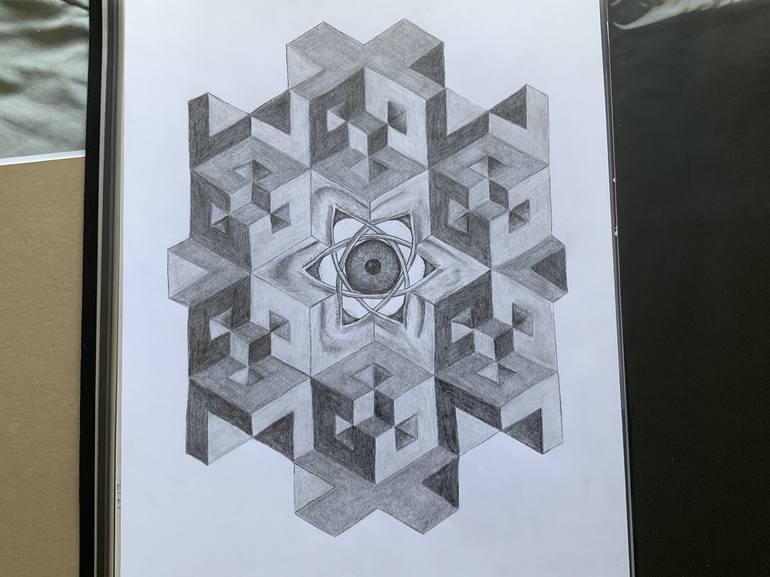 Original Pop Art Geometric Drawing by Vance Houston