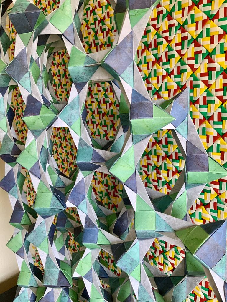 Original Geometric Patterns Sculpture by Vance Houston