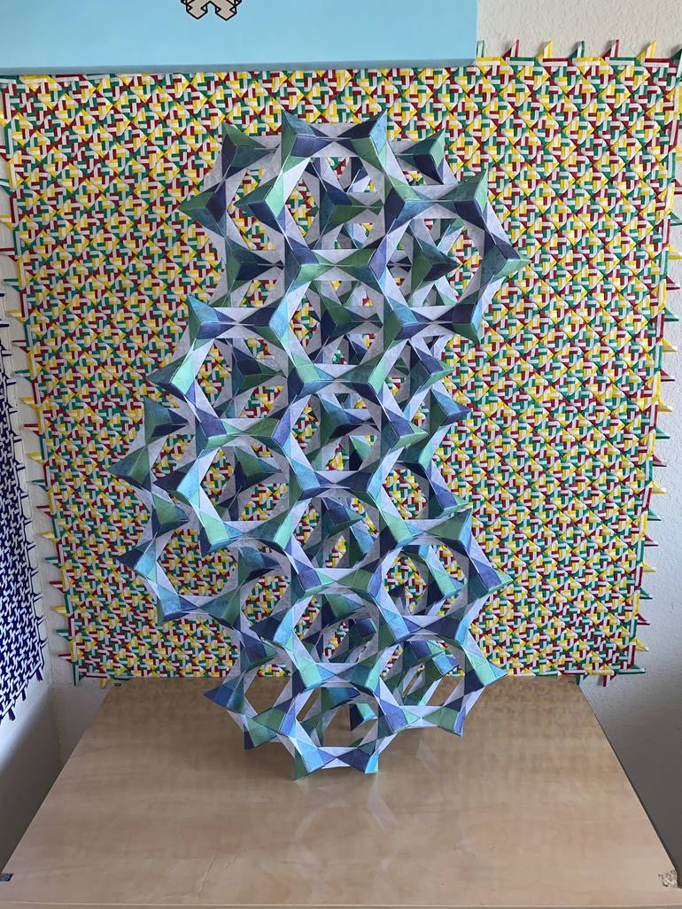 Original Geometric Patterns Sculpture by Vance Houston