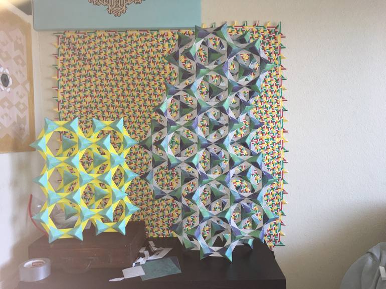 Original Geometric Patterns Sculpture by Vance Houston