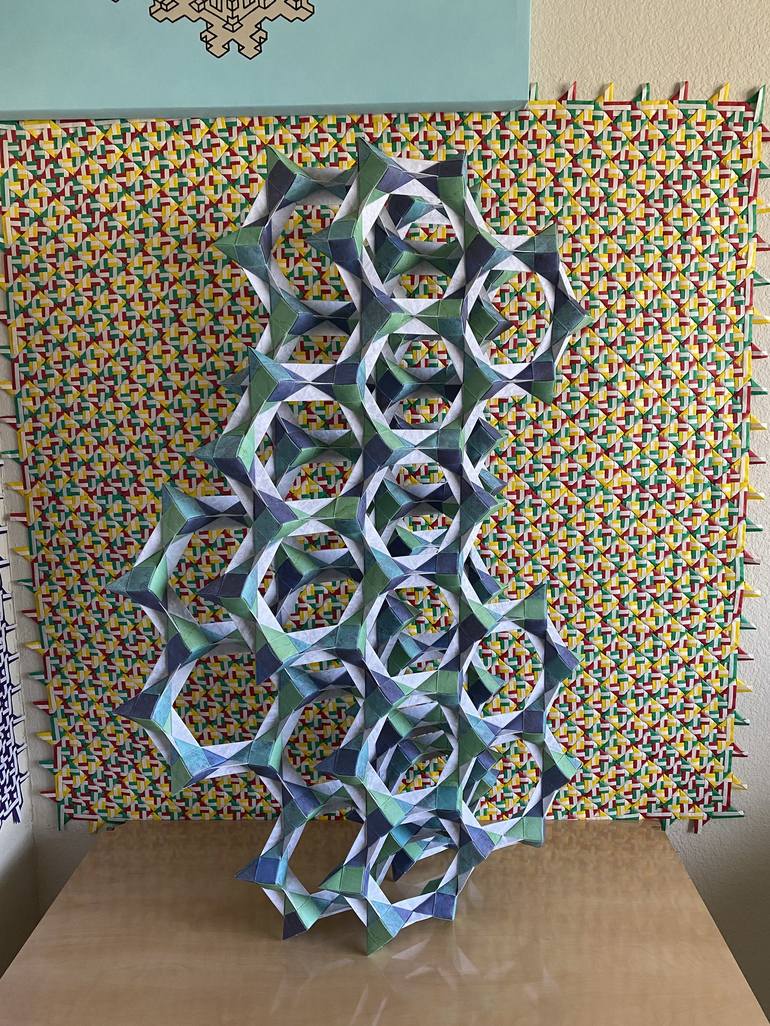 Original Geometric Patterns Sculpture by Vance Houston