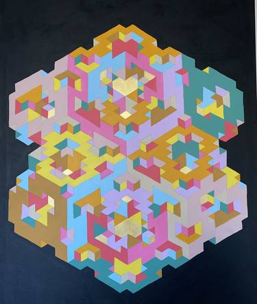 Original Abstract Geometric Paintings by Vance Houston