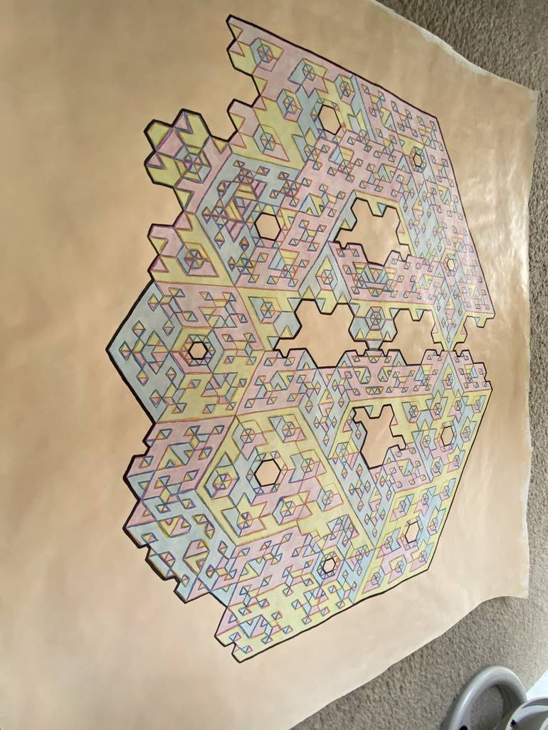Original Geometric Architecture Mixed Media by Vance Houston