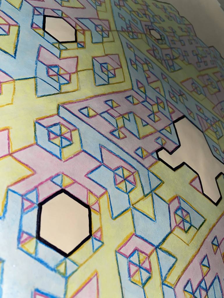 Original Geometric Architecture Mixed Media by Vance Houston