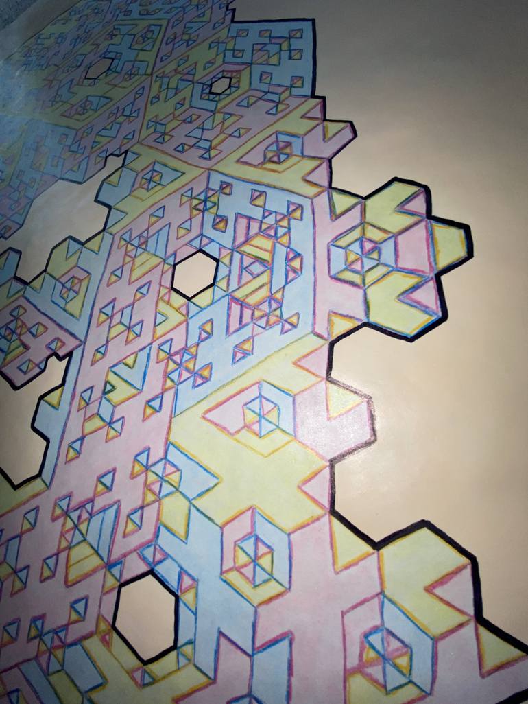 Original Geometric Architecture Mixed Media by Vance Houston