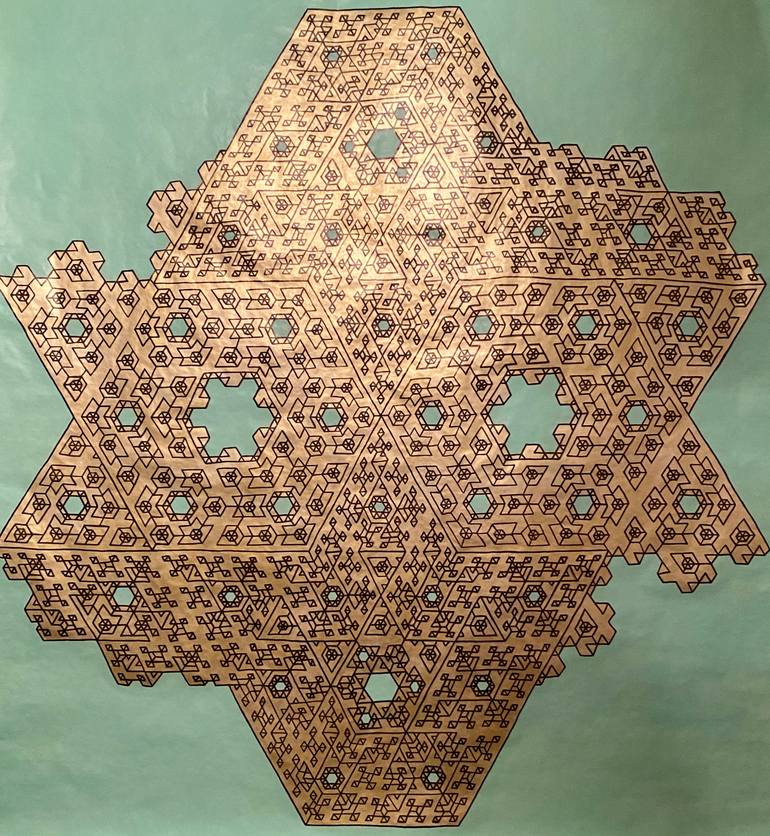 Original Algorithmic Architecture Mixed Media by Vance Houston