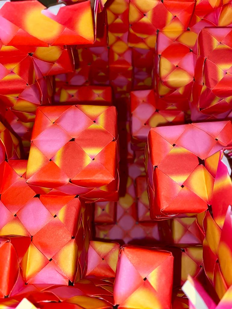 Original Art Deco Geometric Sculpture by Vance Houston