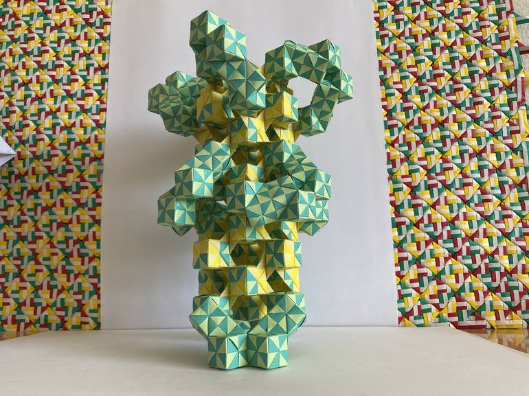 Original Op Art Architecture Sculpture by Vance Houston
