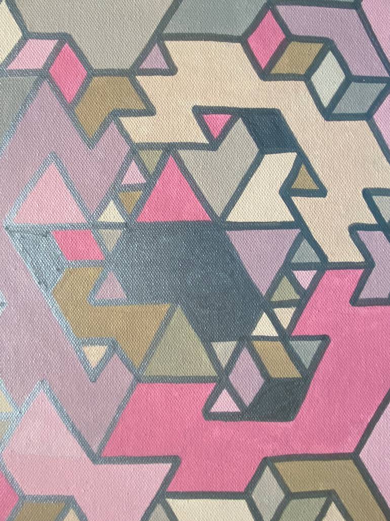 Original Abstract Geometric Painting by Vance Houston