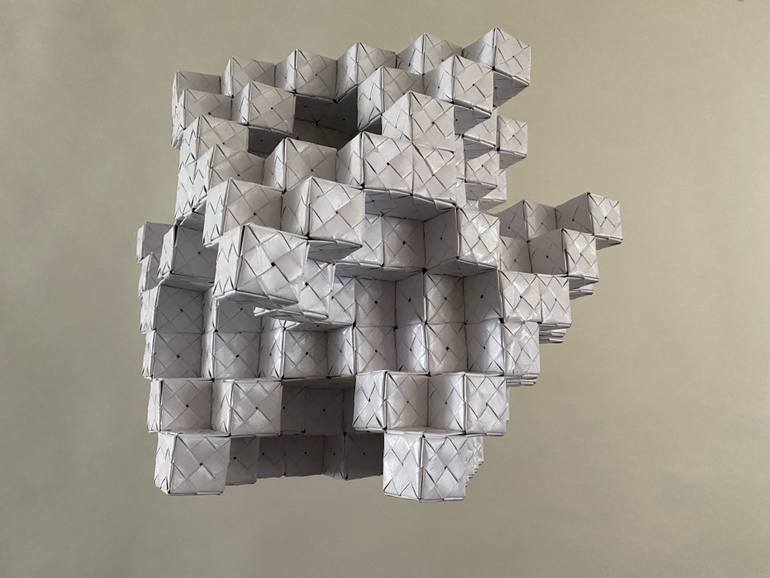 Original Abstract Geometric Sculpture by Vance Houston