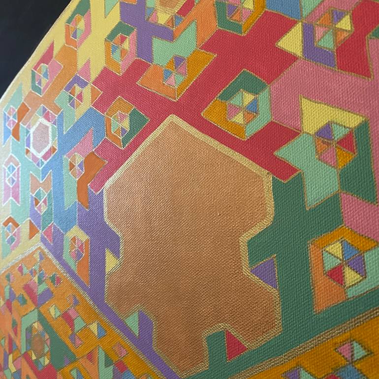 Original Abstract Geometric Painting by Vance Houston