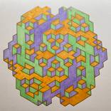 Mathematical Heart GEOMETRIC DECEPTION Origami Evolution Illusion by Vance Houston